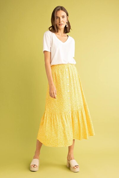 DeFacto Patterned A-Line Midi Skirt A5957ax23hs