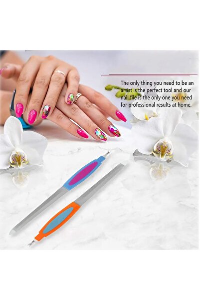 gaman Tırnak Bakım Törpüsü Çift Taraflı 17,5 Cm Renkli Tırnak Eti Sıyırıcılı ...