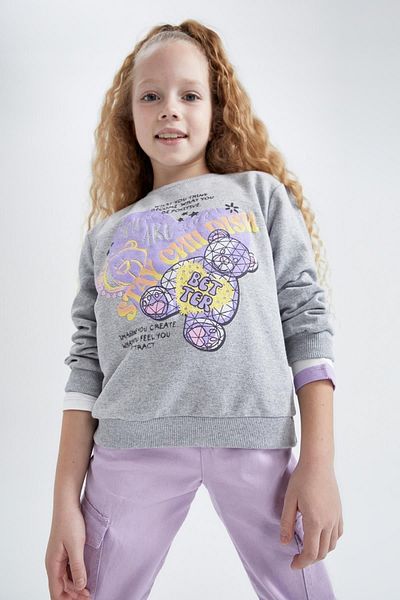 DeFacto Crew Neck Girl's Sweatshirt - Z1964a622wn