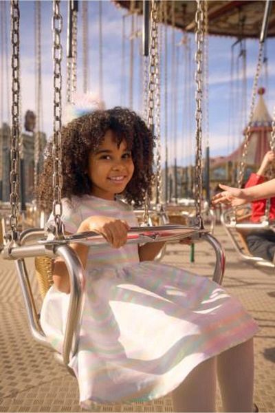 DeFacto Short Sleeve Striped Girl's Dress - Z5436a623sm