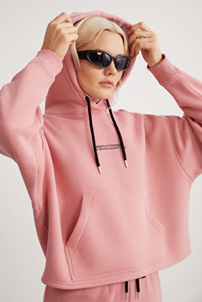 GRIMELANGE Atenas Φούτερ με μακρυμάνικη κουκούλα καγκουρό με τσέπες - Relaxed Fit