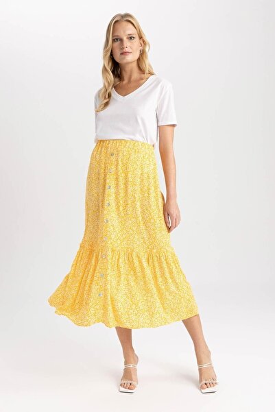 DeFacto Patterned A-Line Midi Skirt A5957ax23hs