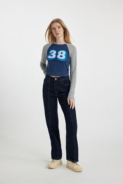 DeFacto Ribbed Long Sleeve Camisole T-Shirt - B6777ax23wn