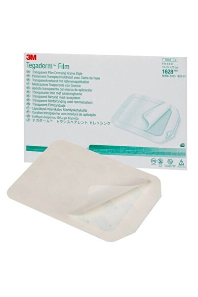 3M Tegaderm 1628 Su Geçirmez Film Yara Örtüsü 15cmx20cm Şeffaf Pu Dövme Bandı