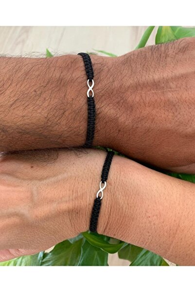 MADEFORYOUU Sonsuzluk Sevgili Bilekliği / Makrome Örgü Bileklik / Sevgili Bil...