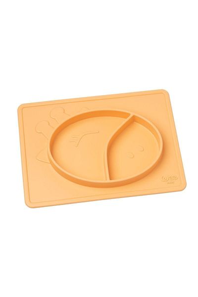 Wee Baby Prime Wee Baby 925 Prime Food Plate Matte Silicone Orange