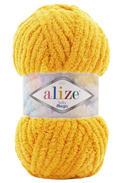 Alize Softy Mega (Kalın) 216 Sarı El Örgü İpi