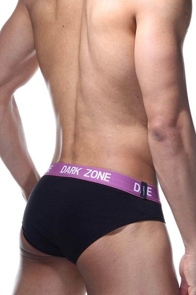 darkzone Μωβ Μαύρο Ανδρικό Βαμβακερό Ελαστικό Slip