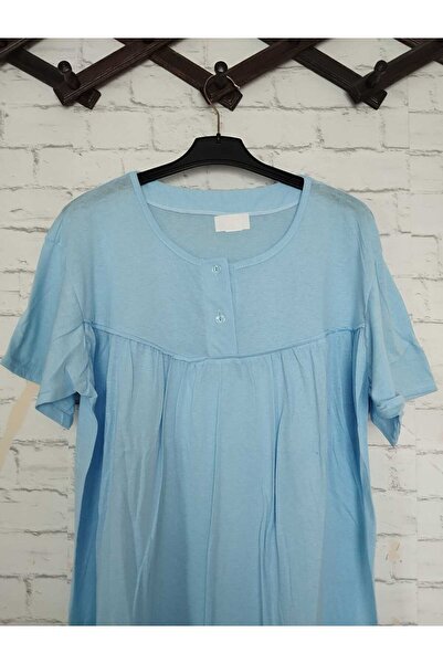 anne moda ankara Cămașă de noapte subțire din bumbac cu mânecă scurtă