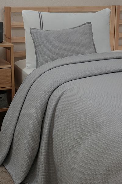 MEYN COLLECTİON Deluxe Pique Single Bed Cover and Pillow Set - Multi-Purpose *WITH PILLOW GIFT