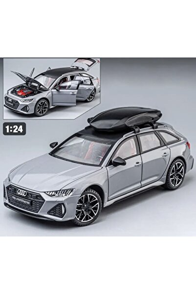 CarStore Audi Rs6 1:24 Metal Maket Araba Gri Birebir Wagon