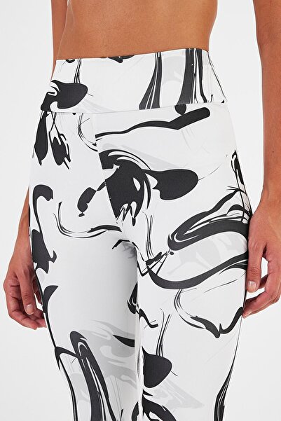 Penyelux Women's Comfortable Stylish Sports Performance Stretchy Tights White