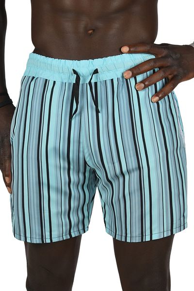DeepSEA Ανδρικό σορτς κολύμβησης Blue Stripe - Quick Dry, Micro Fabric, Διχτυωτή επένδυση 2403011