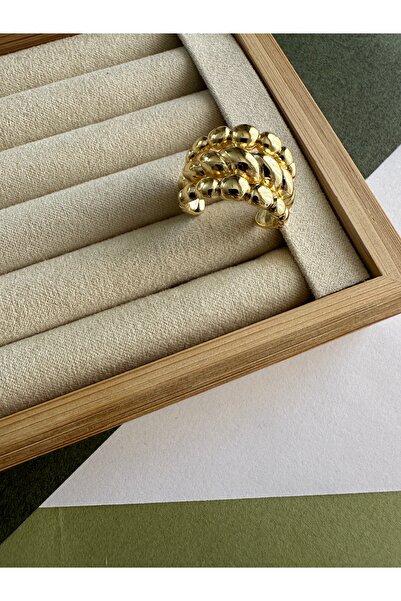 ringbox Gold Kalın Topçuk Yüzük