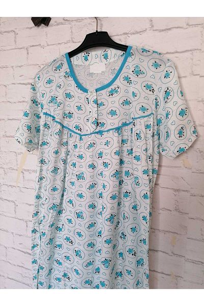 anne moda ankara Cămașă de noapte subțire din bumbac cu mânecă scurtă