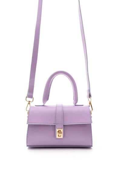 MALVİNEYU Zarif  Şık kadın çapraz askılı  kilit detaylı çanta