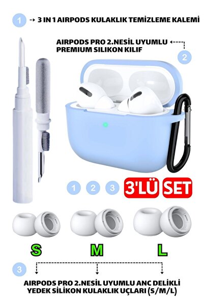 EWEC Pro 2.Nesil Uyumlu Silikon Kılıf, Anc Delik Yedek Silikon Uçları (S,M,L)...
