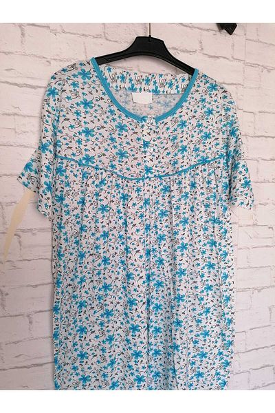 anne moda ankara Cămașă de noapte subțire din bumbac cu mânecă scurtă