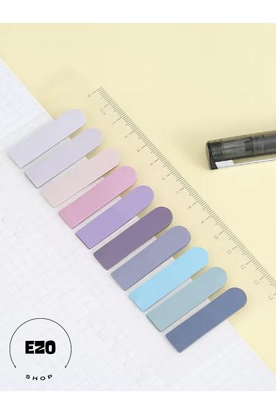 EZOSHOP Oval Post It 200 Sheets Transparent Color Adhesive Note Paper Bookmark Sticker