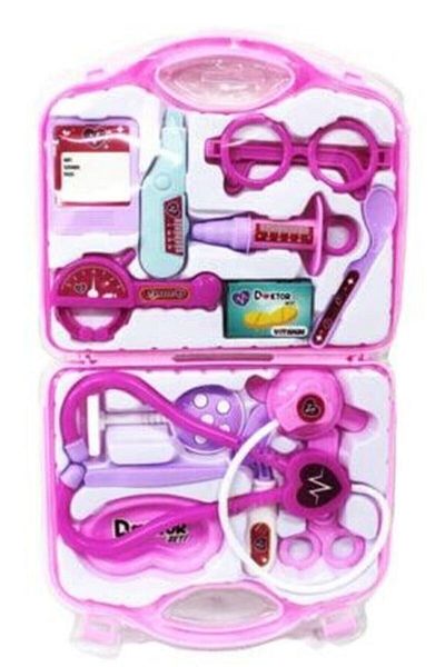 TORUTOYS 14 Piece Pink Toy Doctor Set - Tr-620