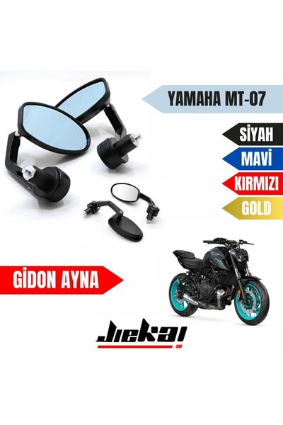 JİEKAİ Mt 07 Uyumlu Yan Ayna Gidon Aynası Siyah *G-01