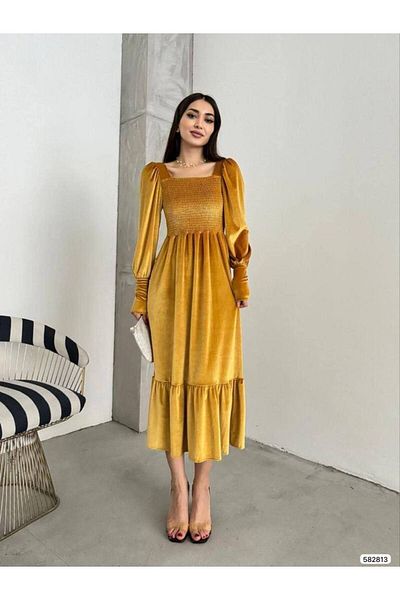 buqre's moda Rochie - Galben - Regular