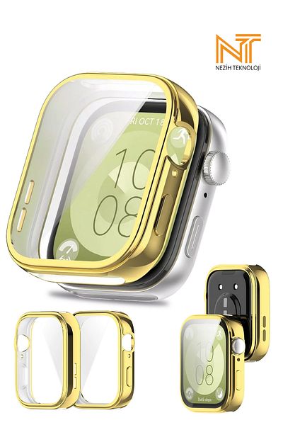 Nezih Case Huawei Watch Fit 3 - 360° Soft Silicone Protection, Case and Screen Protector