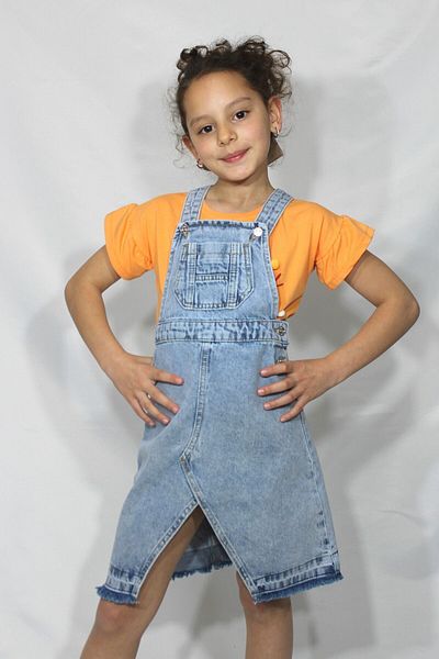 Ede Tekstil Girl's Salopet Jean Dress