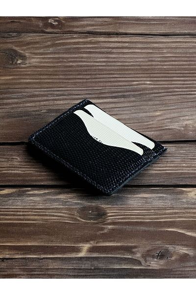 DeriBoss Θήκη για κάρτα 5 θέσεων από γνήσιο δέρμα Navy Blue Python