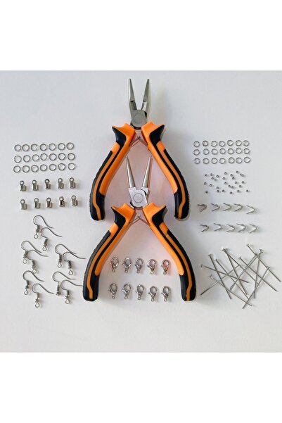 yağmur gökçe 2 Penseli Hobi Takı Yapım Ve Tamir Malzemeleri - Mini Kargaburun Ve Kıvırma Pensesi