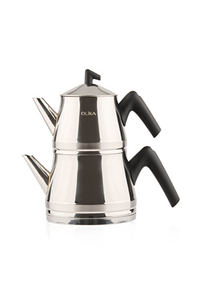 OLİKA Olika Delta Çelik Çaydanlık - Inox - 2,25 lt + 1,25 lt