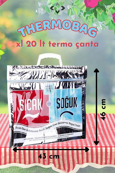 LİGROUND THERMOBAG Hot and Cold Holder with Thermos - Picnic Bag and Basket