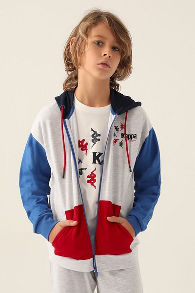 Kappa Boys' Melange Color Stringed Snow Sweatshirt