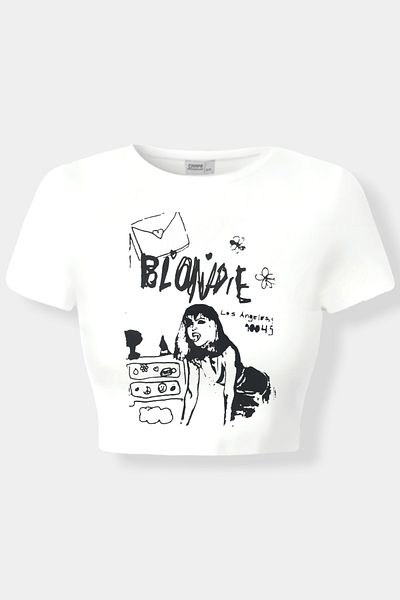 Carpe Blondie White Crop Top