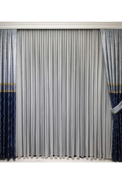 ISSA PERDE Taç Düz Tül Perde Grek Kurşunlu, Sık Pile1/3