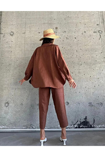 Ekim Store Σετ λινό πουκάμισο και παντελόνι