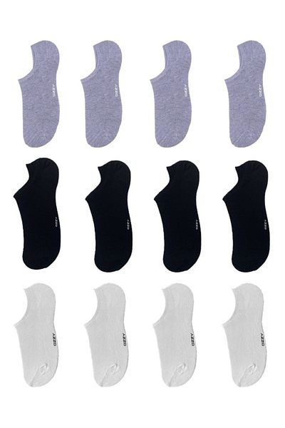 Ozzy Socks 12 чифта дамски спортни чорапи от бамбук, невидими (маратонки), в различни цветове