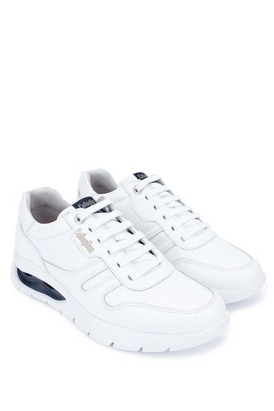 Callaghan Men's White Genuine Leather Sneakers - Sports Shoes
