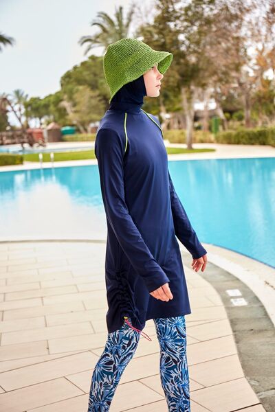 Marina Μαγιό Navy Blue Lycra Full Covered Hijab - M2482