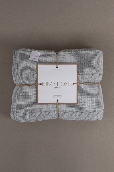 Koza Home Trenza Gray TV Blanket 130x170 15032