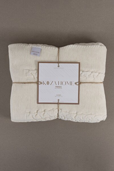 Koza Home Trenza Krem Tek Kişilik Battaniye 160x220 15026