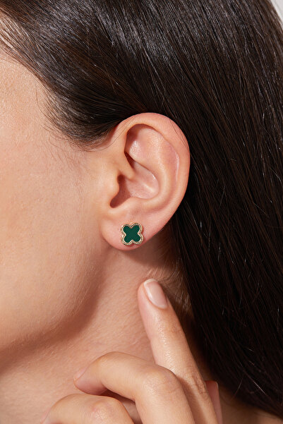 Elika Silver Kadın Yonca Model Küpe