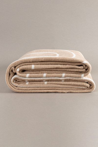 Koza Home Twin Blanket Soft Cotton Double Blanket Brown Cream 200 X 220 5028a