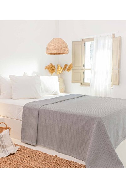 Koza Home Freya Muslin 100% βαμβακερό γκρι πικέ διπλό 230x245 7503a