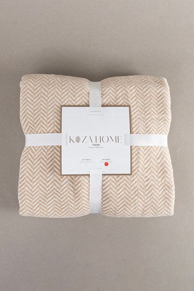 Koza Home Twin Soft Cotton Personality Blanket 150X200 cm 5016A