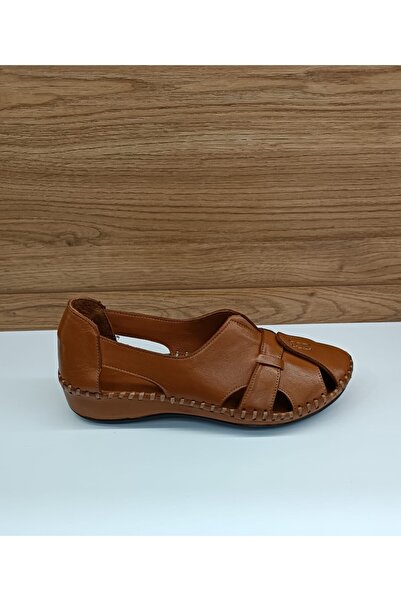 Venüs 24033330 Tan Genuine Leather Women's Sandals - Casual