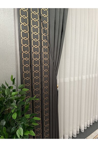 Perdestanbul Since 2022 New oligar board backdrop curtain 1/3 pleated anti-crease edge striped backdrop curtain