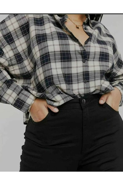 Lixera Large Size Black Lycra Oversize Jeans (Recovery)