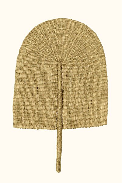 Koza Home Meander Japon Hasır Dekoratif Duvar Dekoru Yelpaze 37x60cm 88582