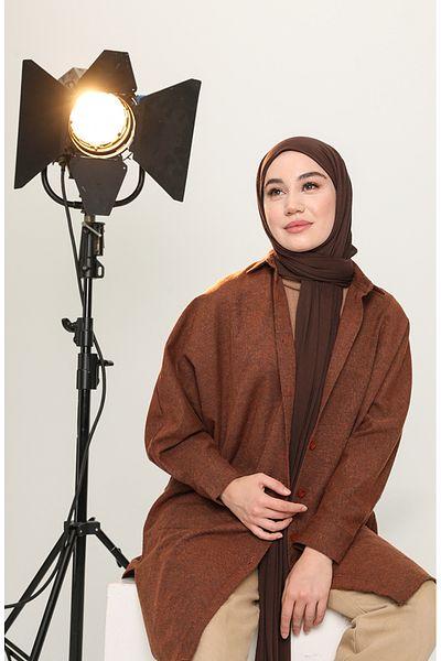 sefamerve Brick Color Viscose Women's Tunic
